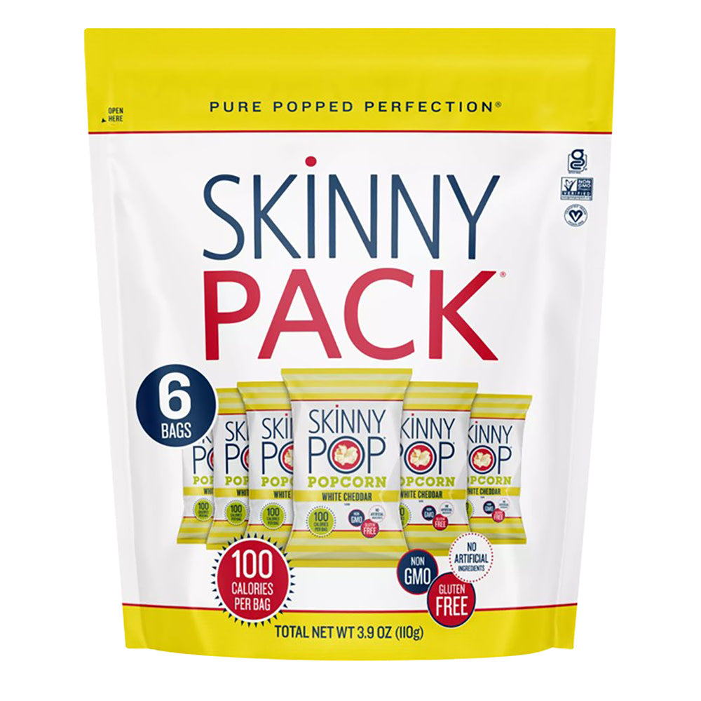 Wholesale Skinnypop Skinny Pack White Cheddar Popcorn 6 Pack-10ct Case Bulk