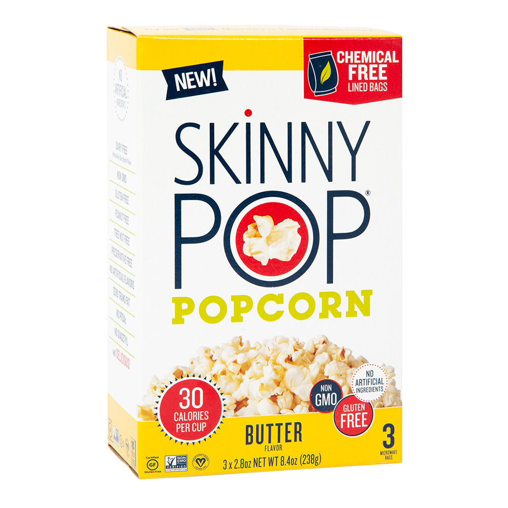 Wholesale Skinnypop Microwave Butter Popcorn 8.4 Oz Box-12ct Case Bulk