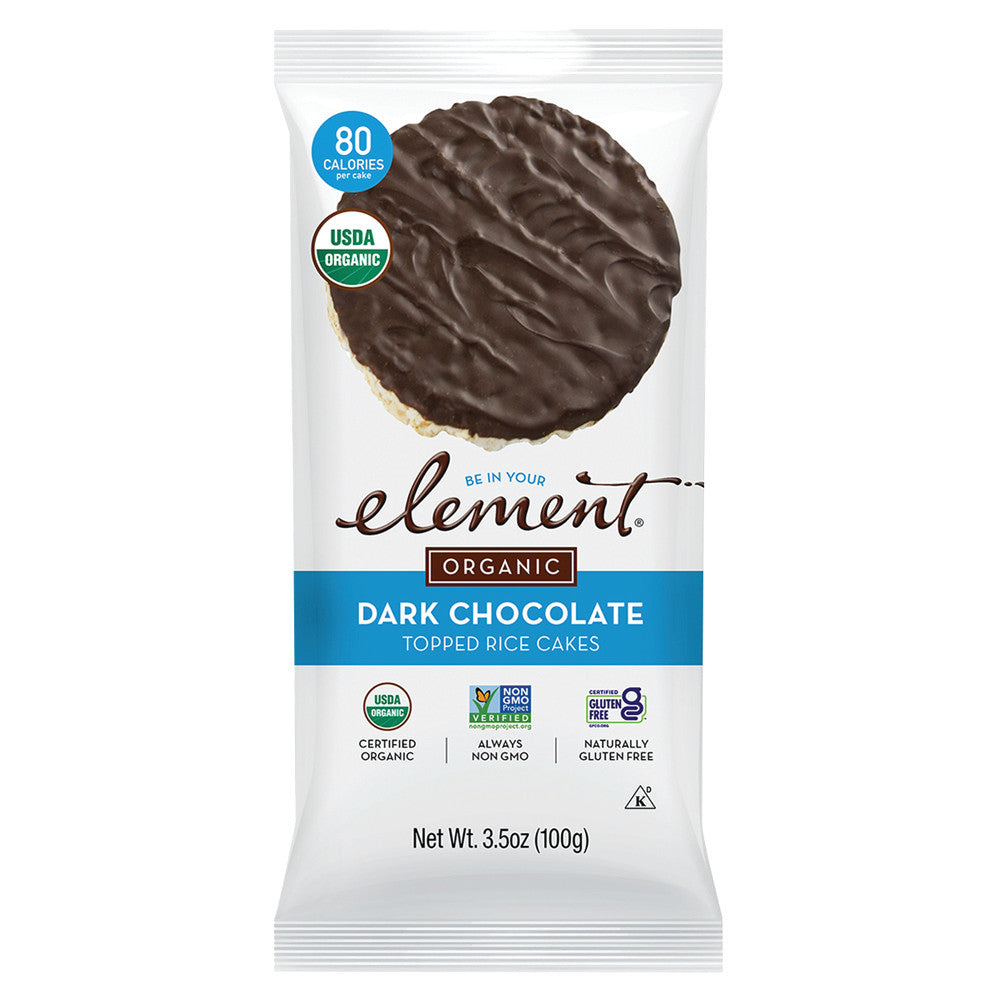 Wholesale Element Organic Dark Chocolate Rice Cakes 6 Ct 3.5 Oz- Bulk