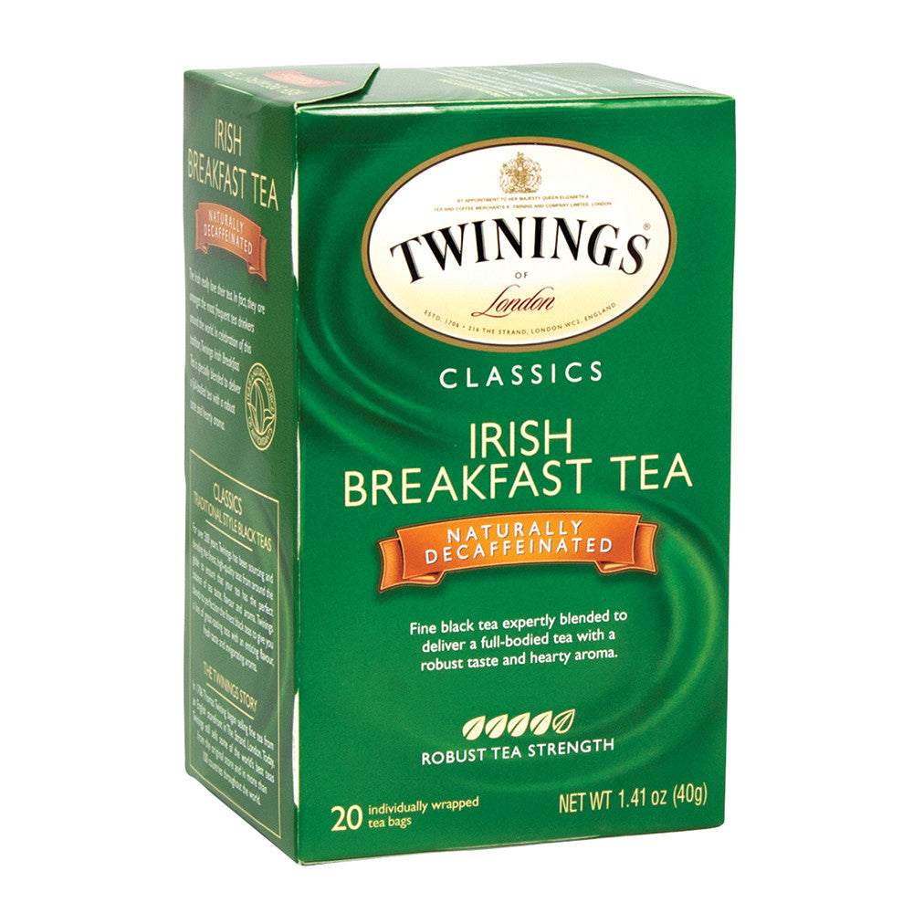 Wholesale Twinings Decaf Irish Breakfast Tea 20 Ct Box-6ct Case Bulk