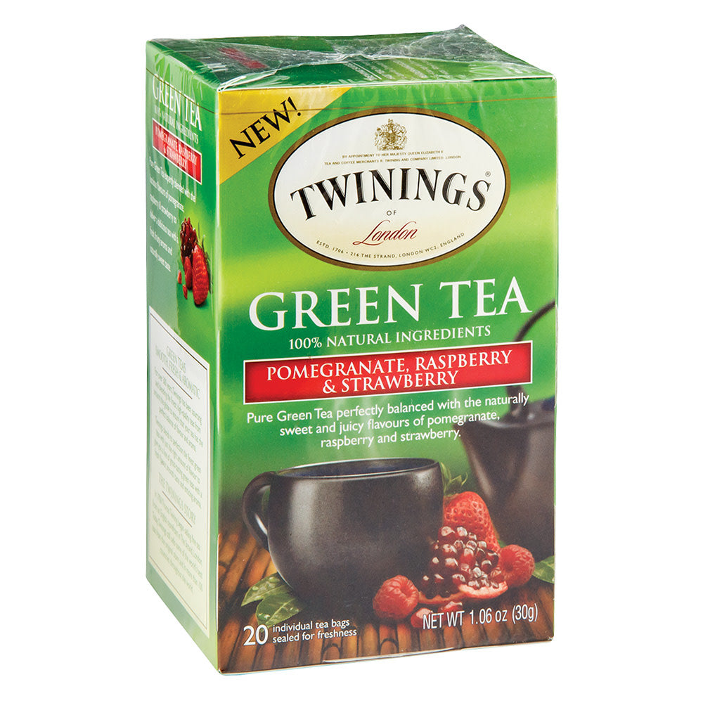 Wholesale Twinings Pomegranate Raspberry And Strawberry Green Tea 20 Ct Box-6ct Case Bulk