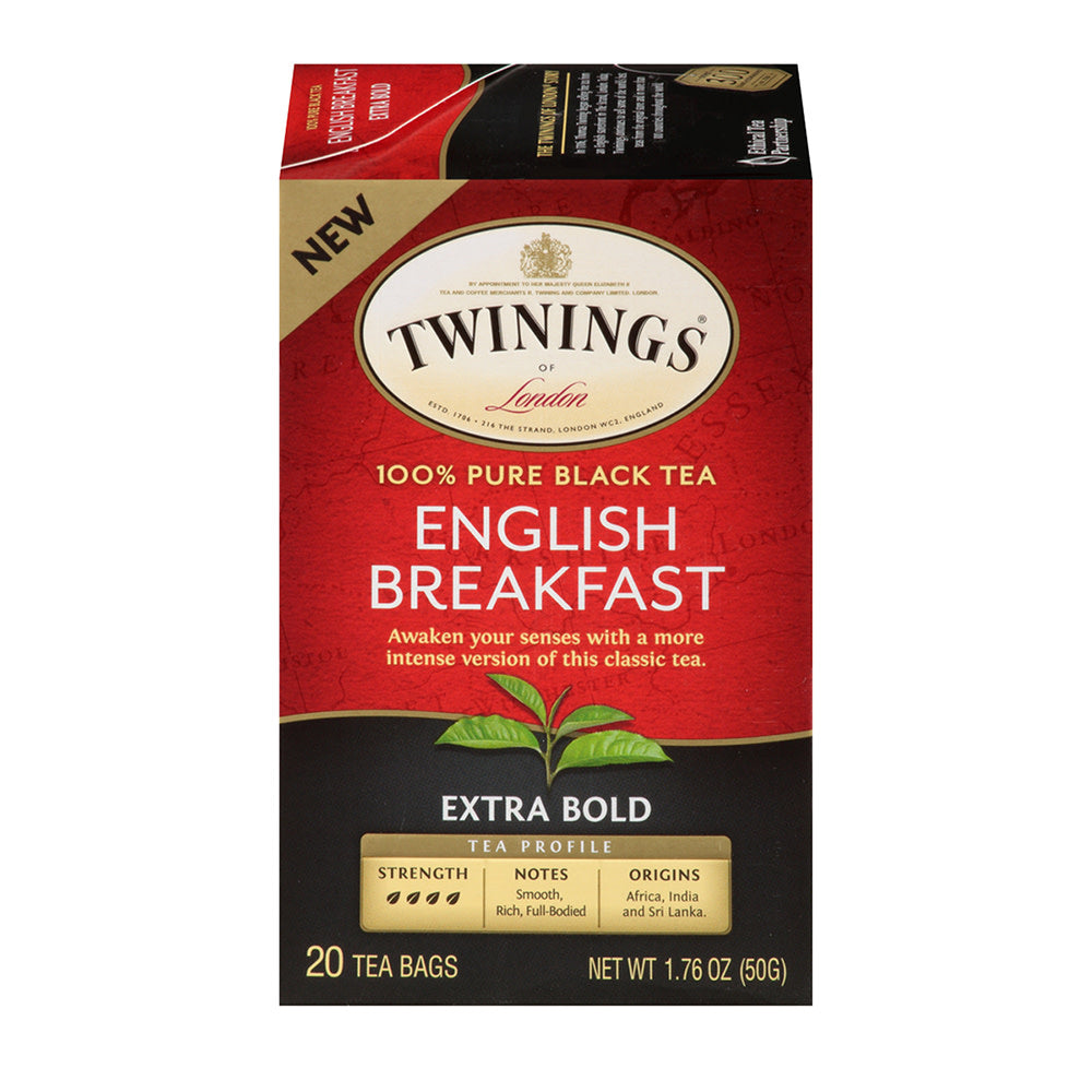 Wholesale Twinings Extra Bold English Breakfast Tea 20 Pc Box-6ct Case Bulk