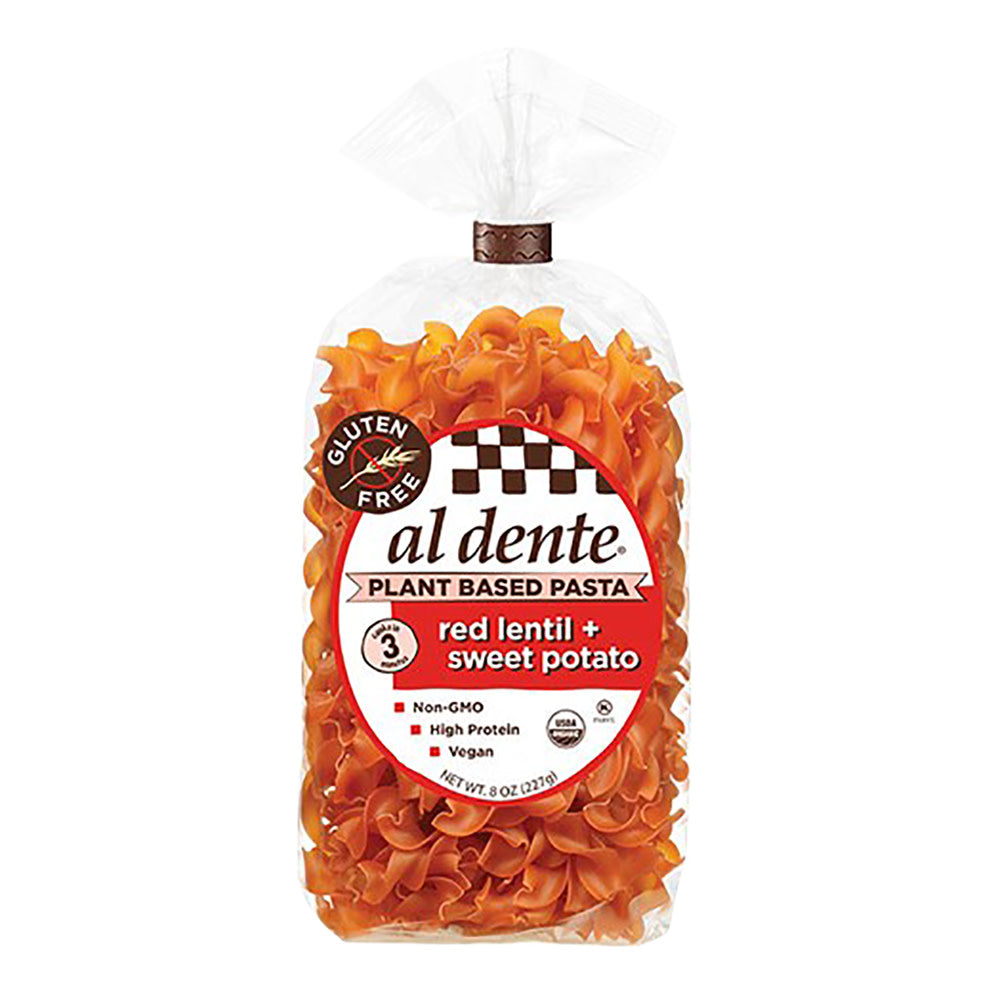 Al Dente Gluten Free Red Lentil & Sweet Potato Pasta 8 Oz Bag