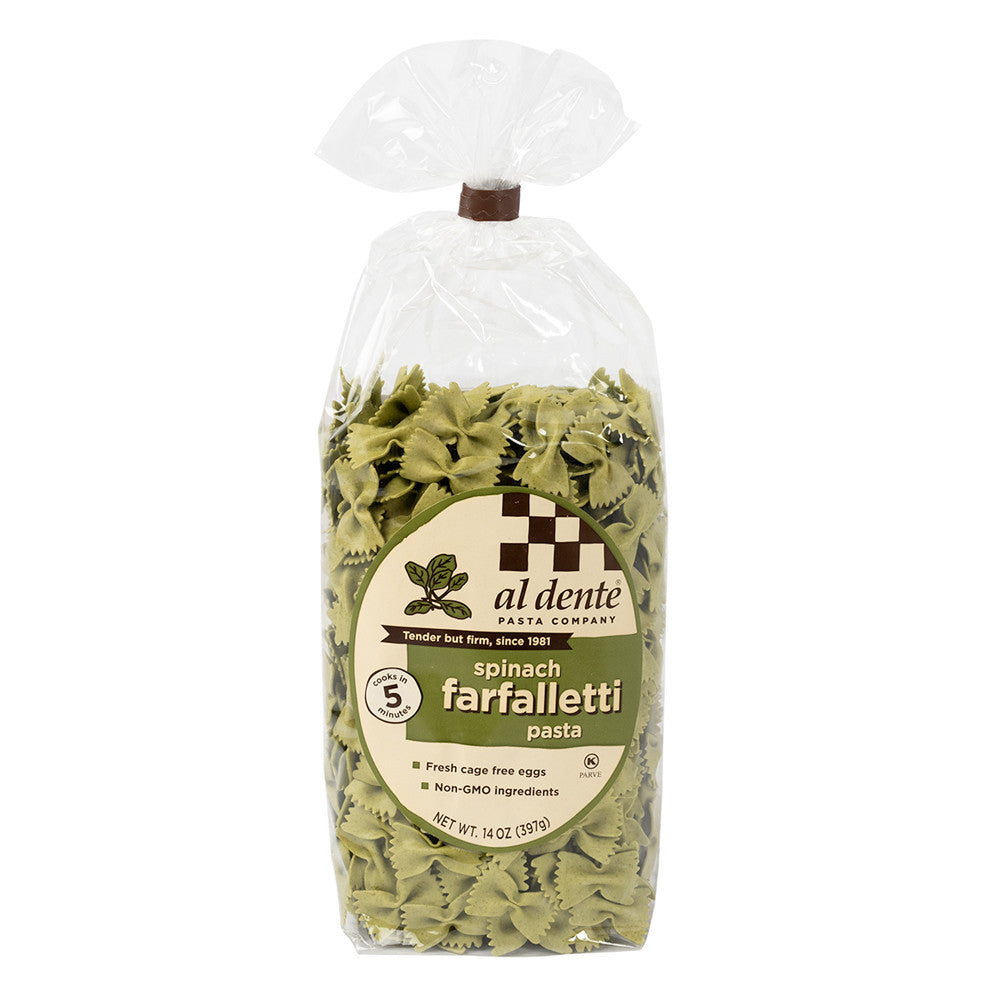 Wholesale Al Dente Spinach Farfalletti 14 Oz Bag- Bulk