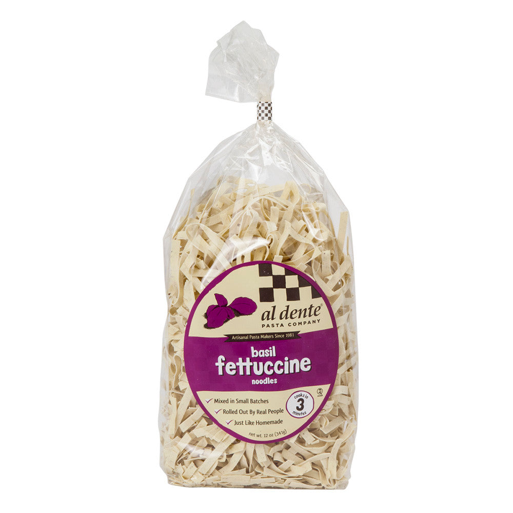 Wholesale Al Dente Basil Fettuccine Pasta 12 Oz Bag- Bulk