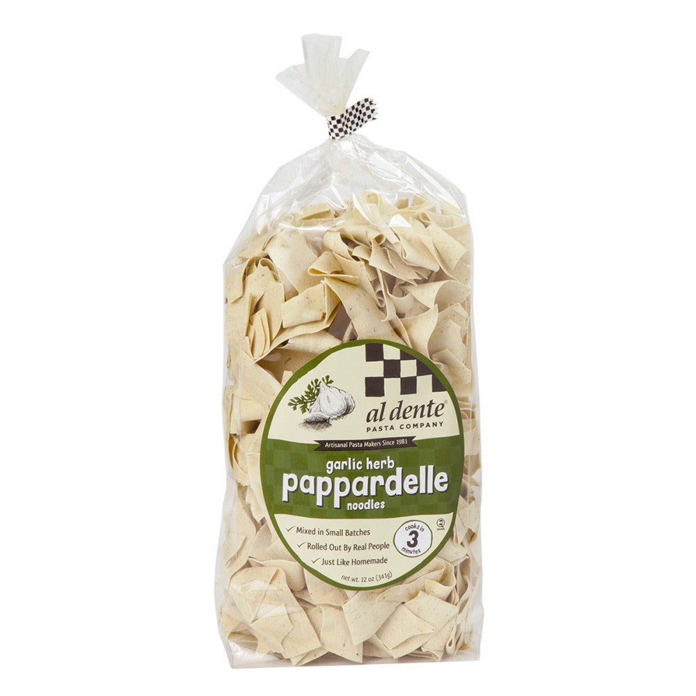 Wholesale Al Dente Garlic And Herb Pappardelle Pasta 12 Oz Bag- Bulk