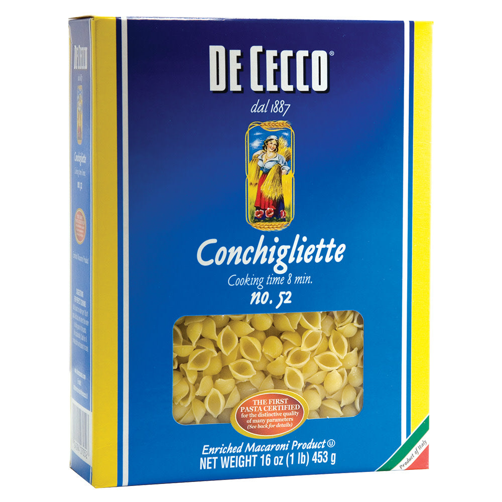 De Cecco Small Shell Pasta 16 Oz Box # 52