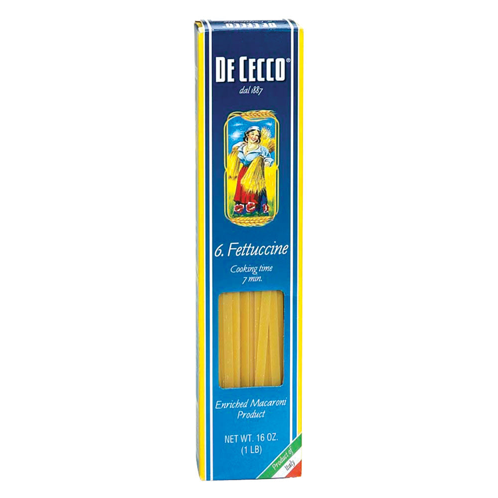 Wholesale De Cecco Fettuccine Pasta 16 Oz Box # 6- Bulk
