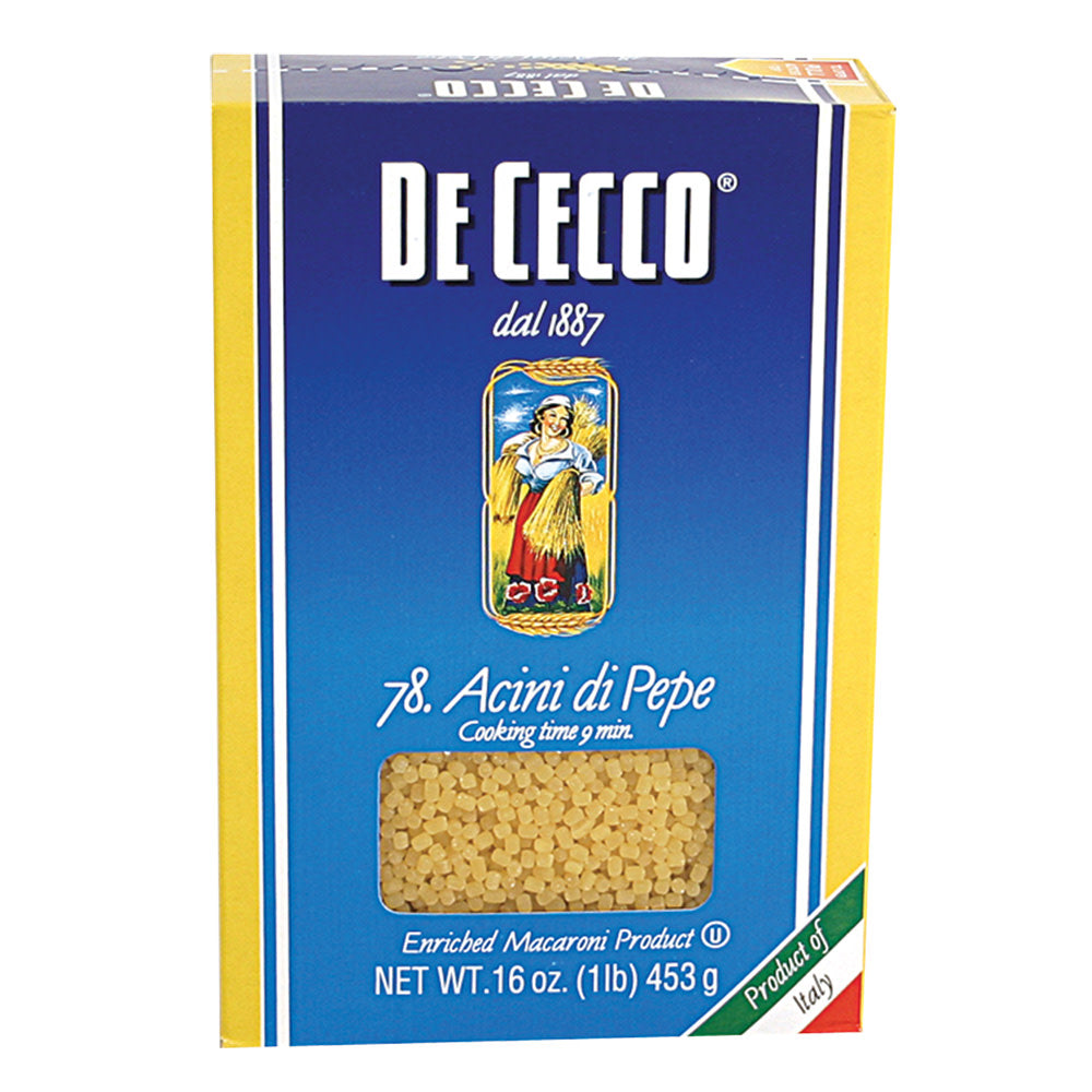 Wholesale De Cecco Acini Di Pepe Pasta 16 Oz Box # 78- Bulk