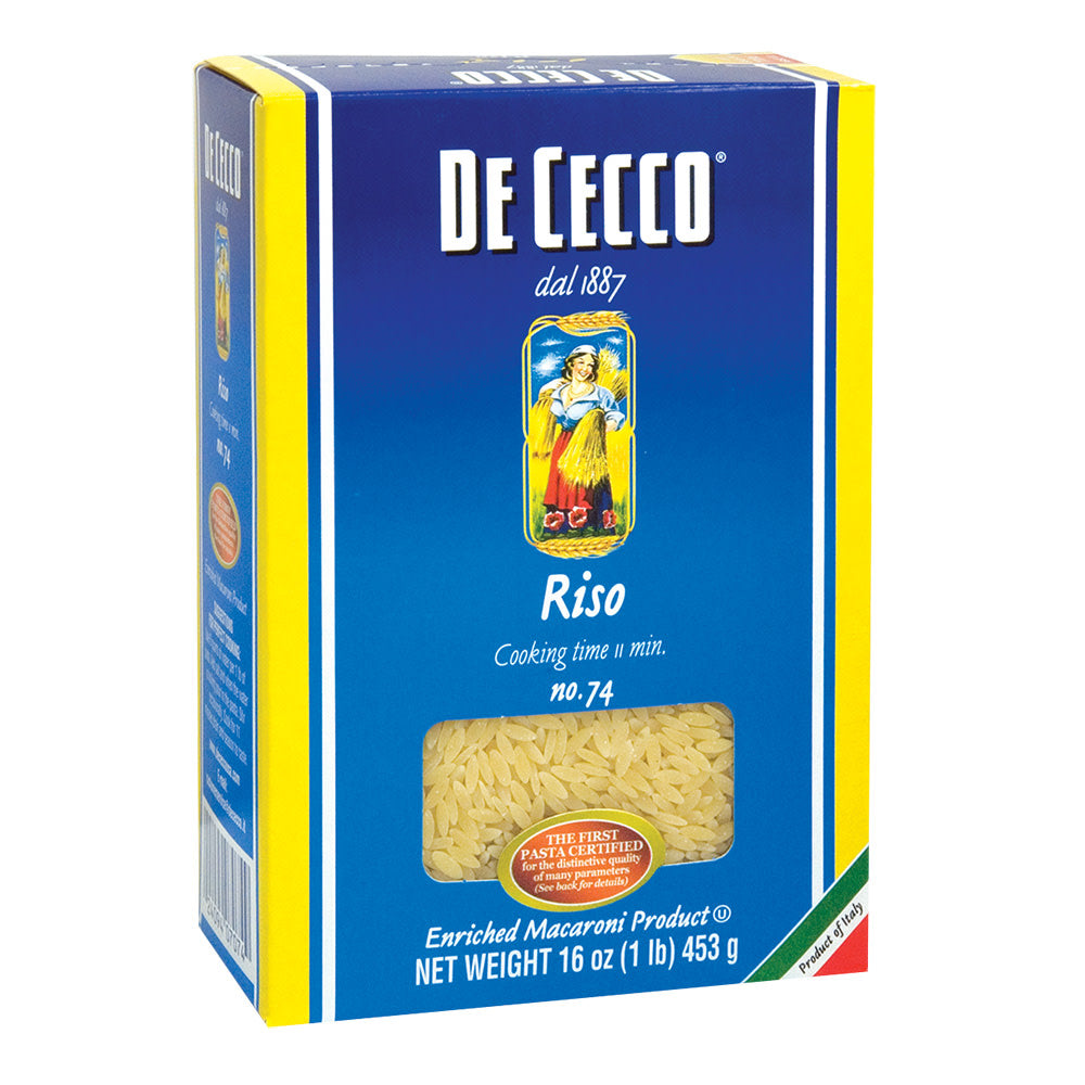 Wholesale De Cecco Orzo Pasta 16 Oz Box # 74- Bulk