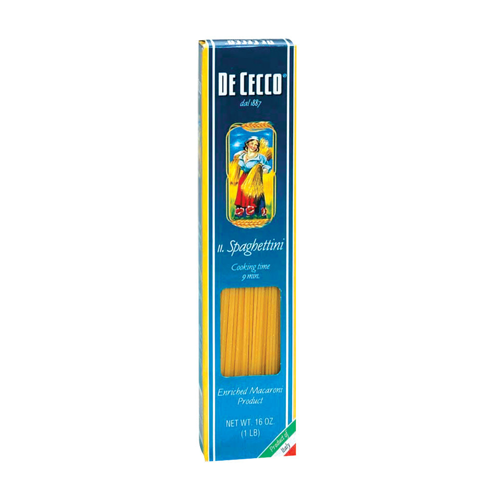 Wholesale De Cecco Thin Spaghetti Pasta 16 Oz Box # 11-20ct Case Bulk