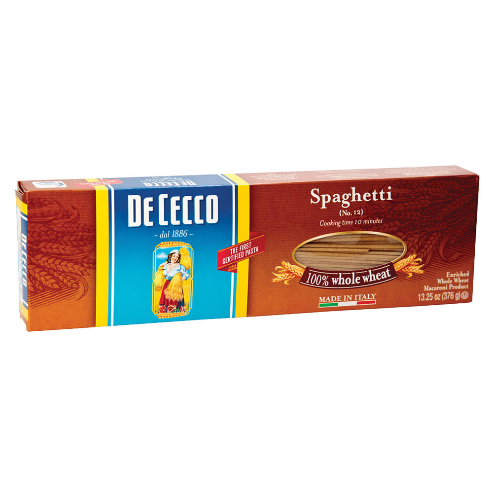 De Cecco 100% Whole Wheat Spaghetti Pasta 13.25 Oz Box