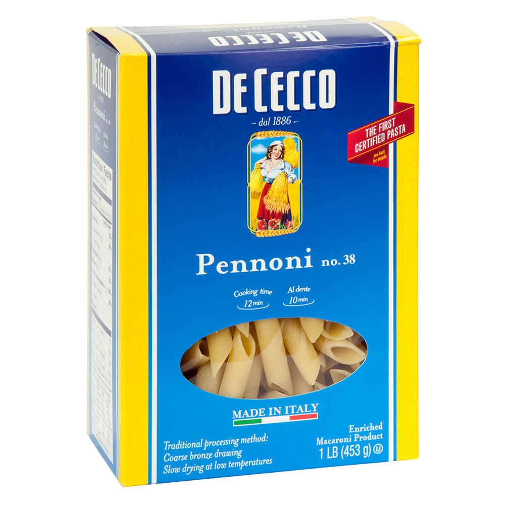 Wholesale Dececco Pennoni Pasta 16 Oz Box # 38- Bulk