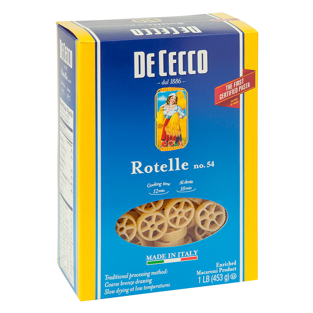 Wholesale De Cecco Rotelle Pasta 16 Oz Box # 54- Bulk