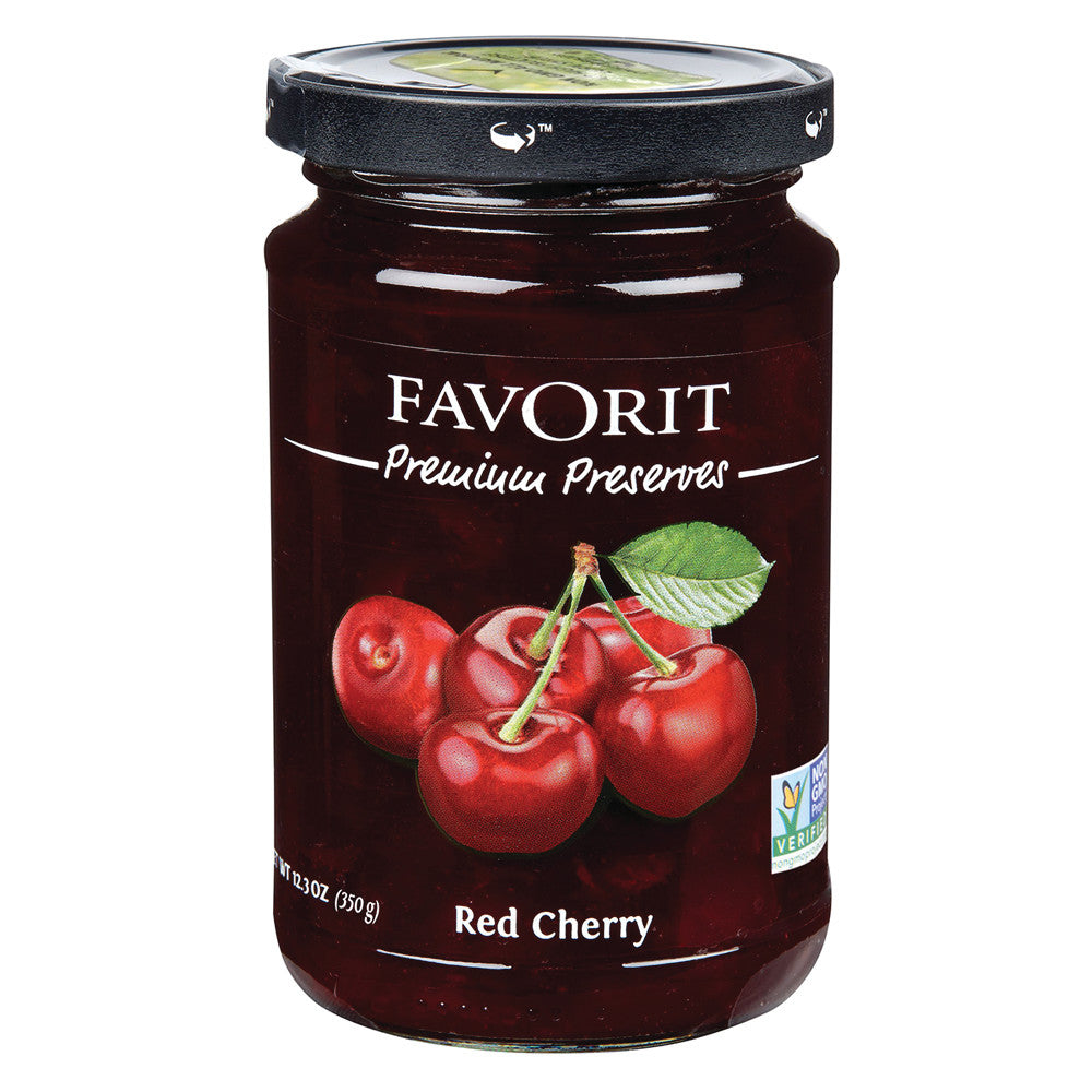 Wholesale Favorit Red Cherry Preserves 12.3 Oz Jar-6ct Case Bulk