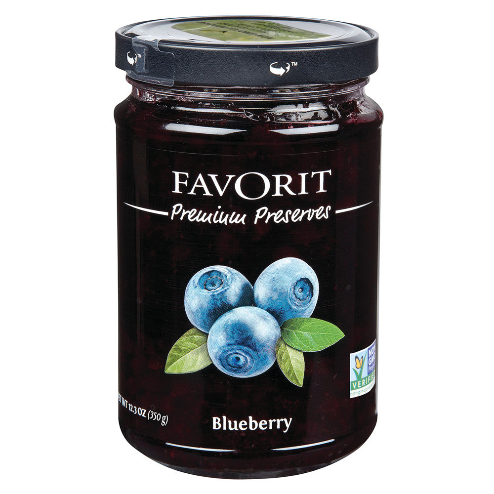 Wholesale Favorit Blueberry Preserves 12.3 Oz Jar-6ct Case Bulk