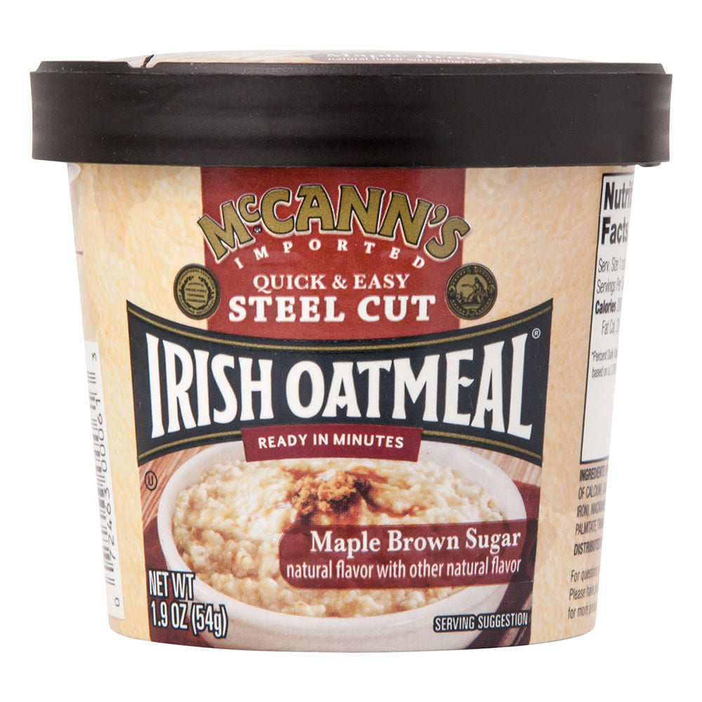 Wholesale Mccann'S Steel Cut Instant Irish Oatmeal Maple Brown Sugar 1.9 Oz Cup-12ct Case Bulk