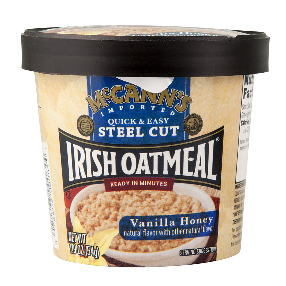 Wholesale Mccann'S Steel Cut Instant Irish Oatmeal Vanilla Honey 1.9 Oz Cup-12ct Case Bulk