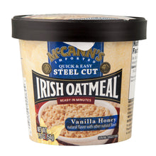 Wholesale Mccann'S Steel Cut Instant Irish Oatmeal Vanilla Honey 1.9 Oz Cup- Bulk