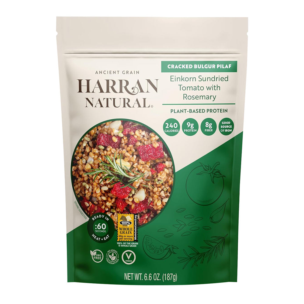 Wholesale Harran Natural Cracked Bulgar Sun Dried Tomato Rosemary Pilaf 6.6 Oz Pouch-8ct Case Bulk