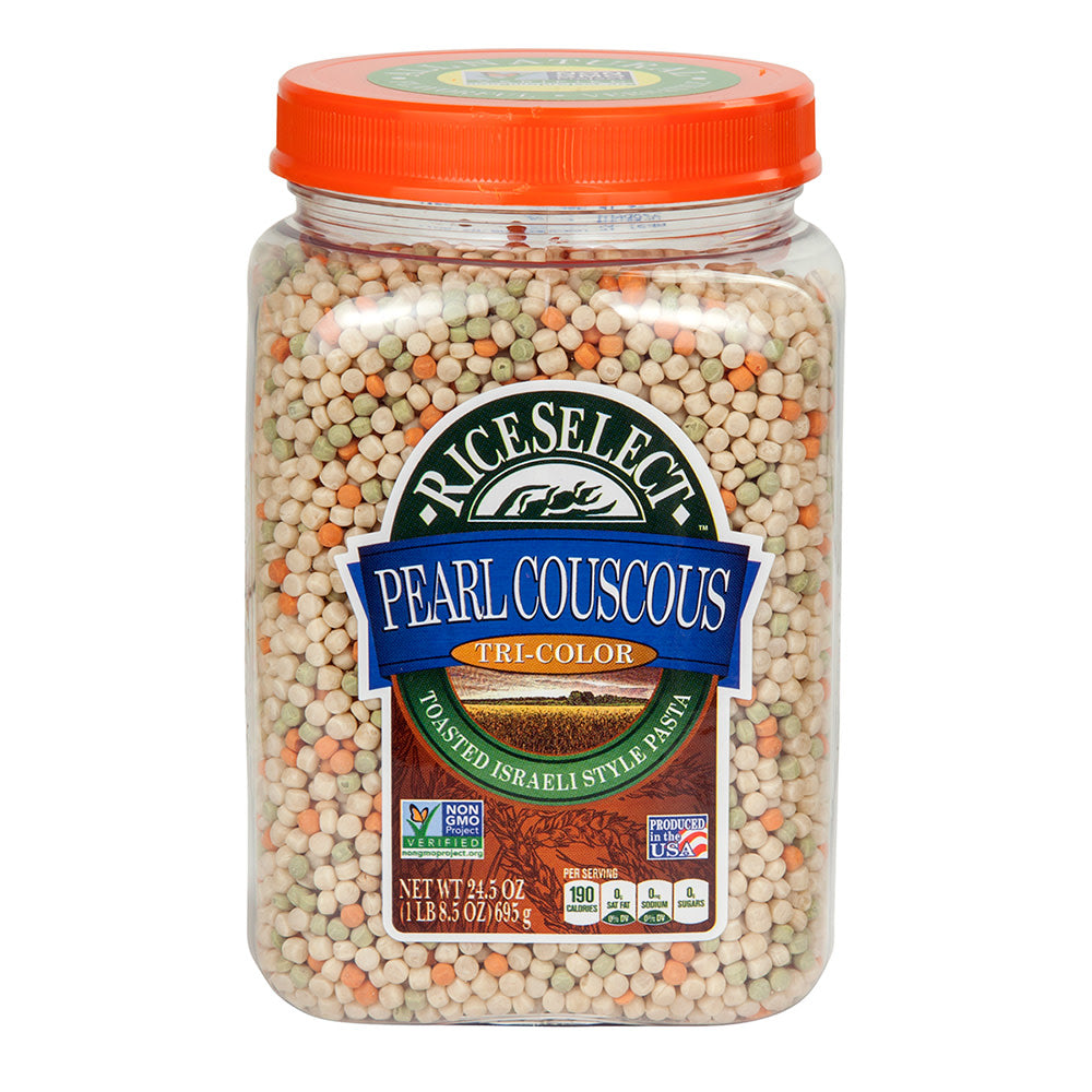 Wholesale Texmati Tri-Color Pearl Couscous 24.5 Oz Jar-4ct Case Bulk