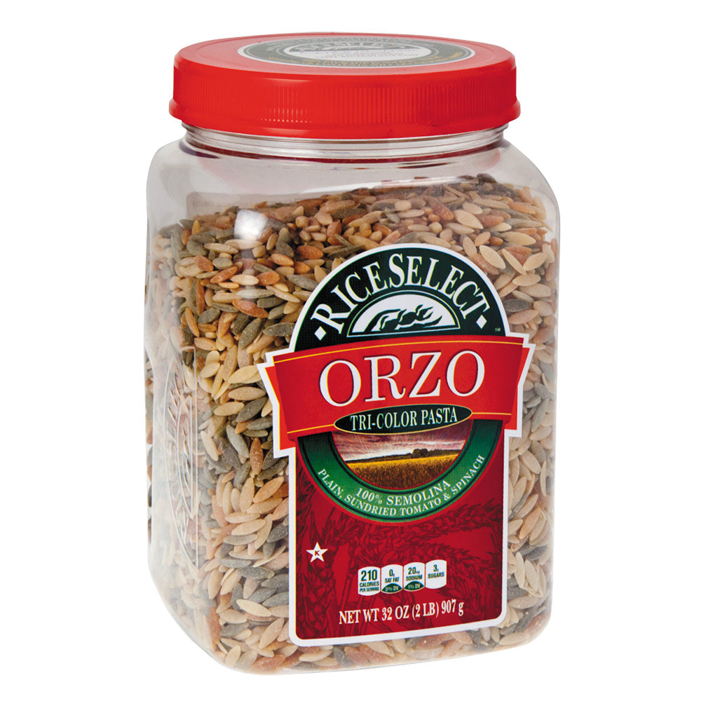 Wholesale Texmati Tri-Color Orzo Pasta 26.5 Oz Jar- Bulk