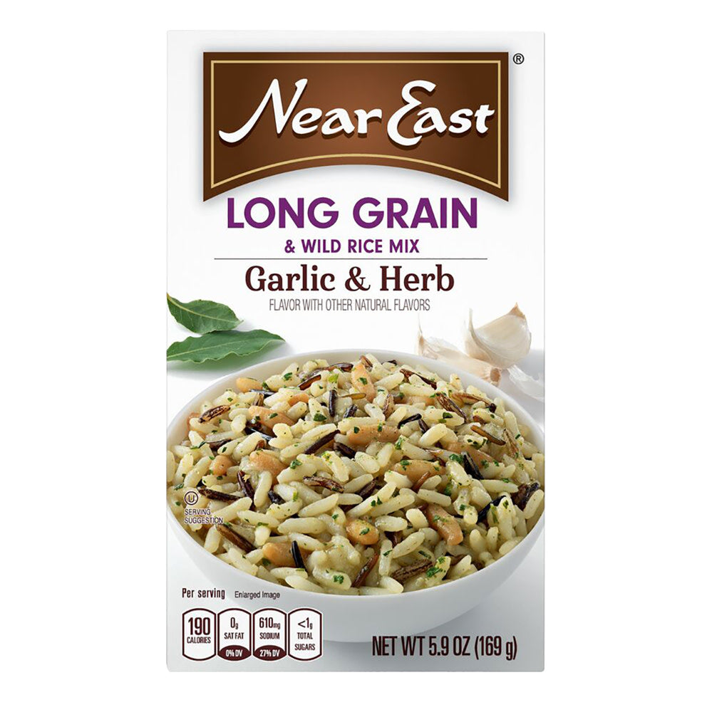 Wholesale Near East Garlic And Herb Long Grain & Wild Rice 5.9 Oz Box- Bulk