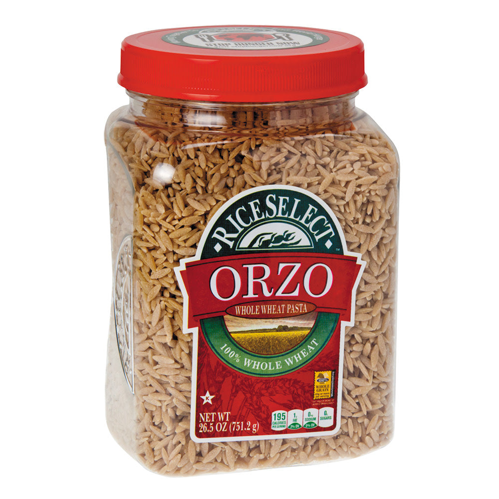 Wholesale Texmati Whole Wheat Orzo Pasta 26.5 Oz Jar-4ct Case Bulk