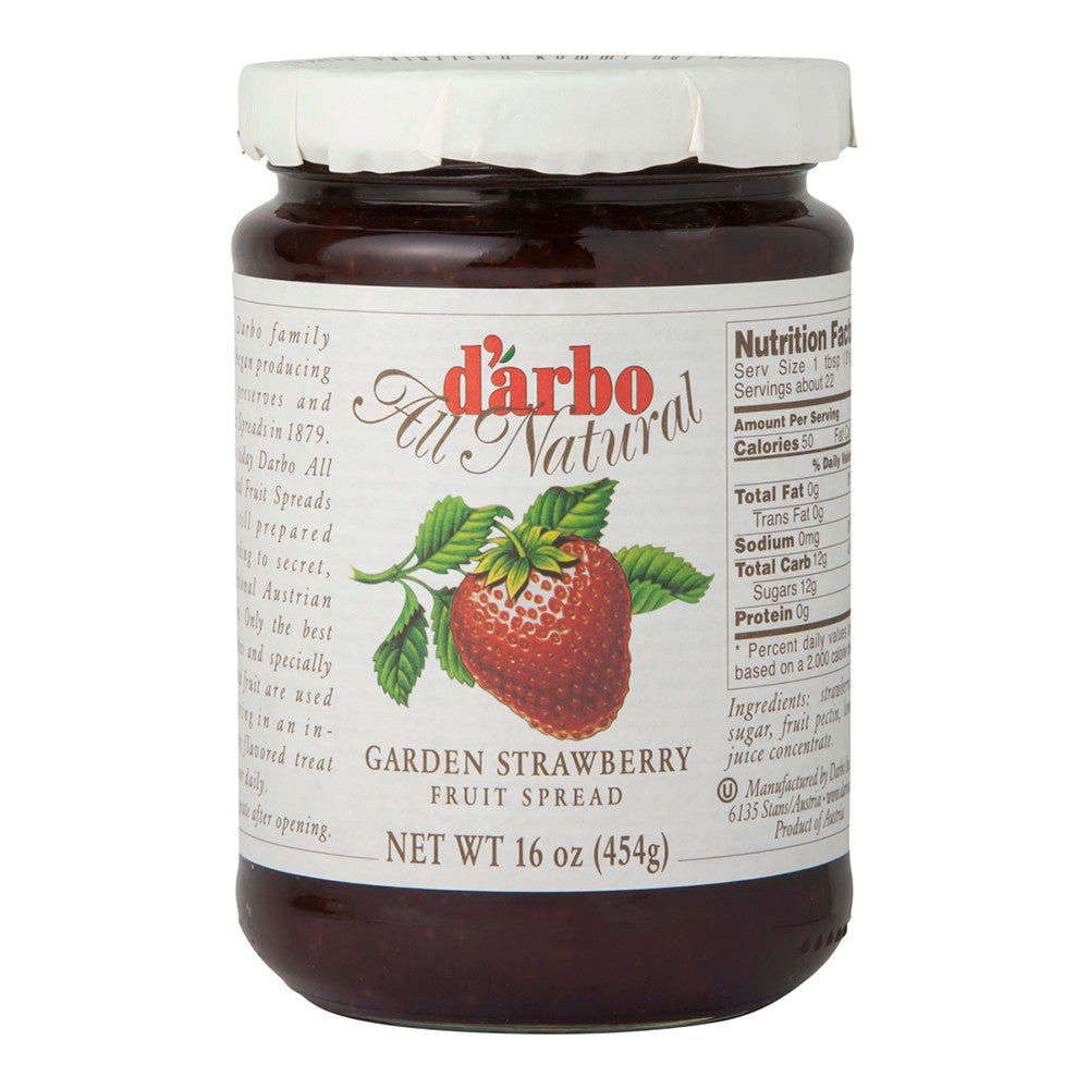 D'Arbo Garden Strawberry Fruit Spread 16 Oz Jar