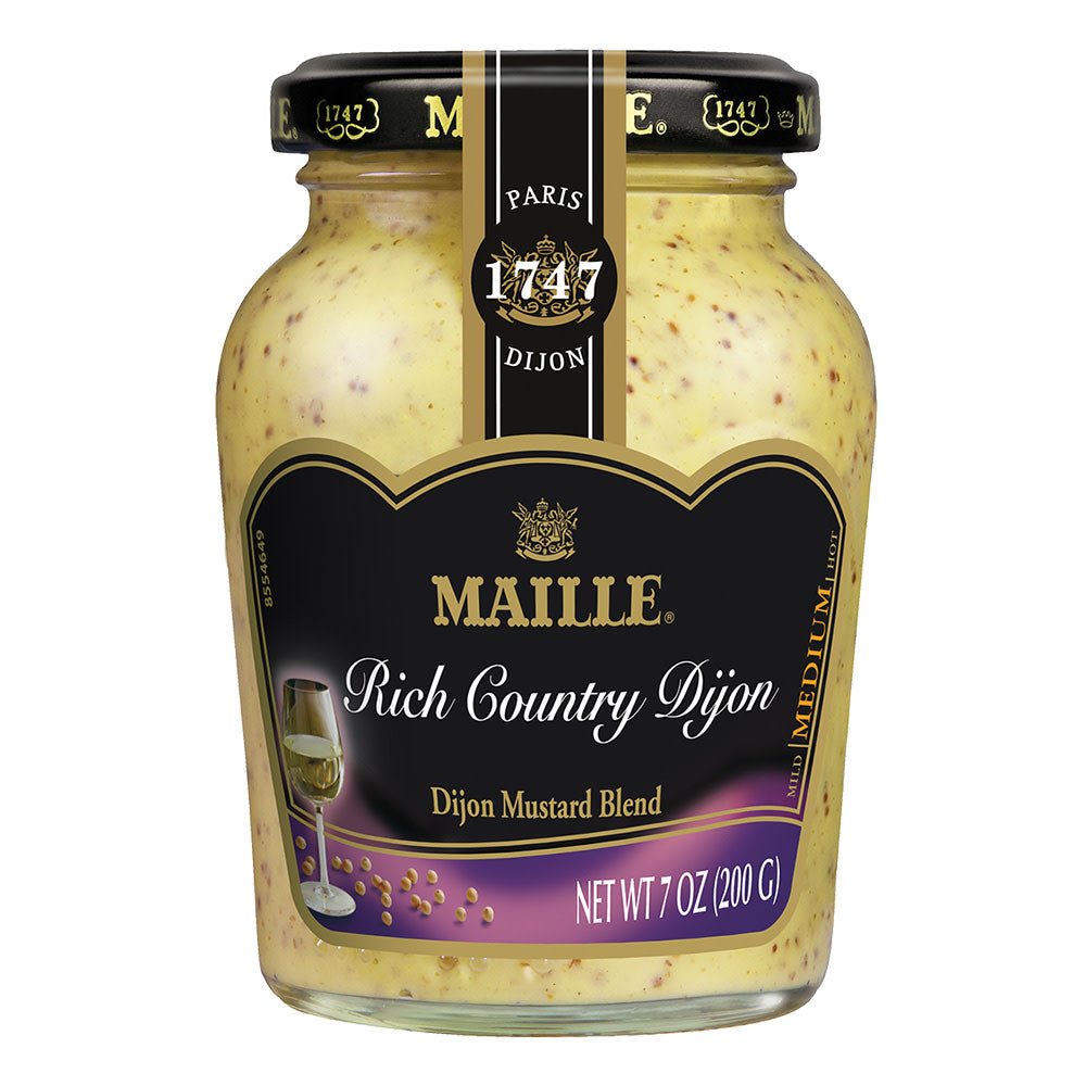 Wholesale Maille Rich Country Dijon Mustard 7 Oz Jar-6ct Case Bulk