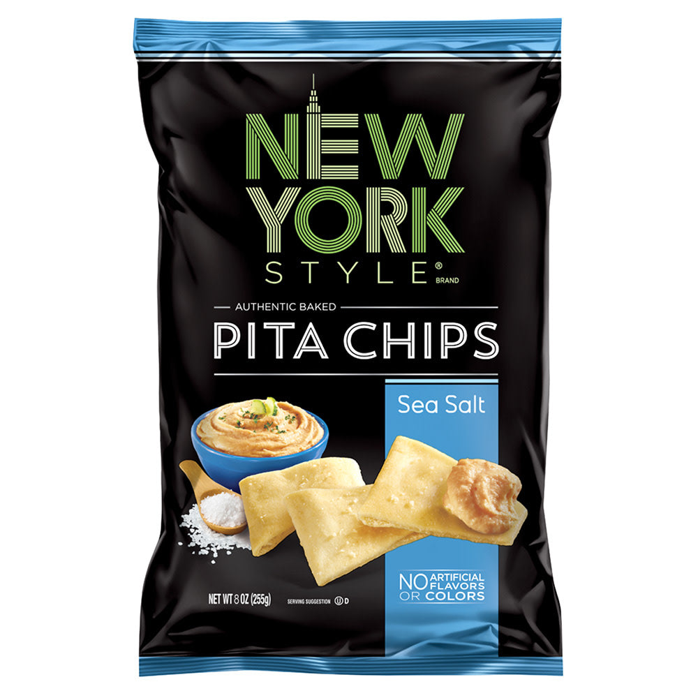 Wholesale New York Style Sea Salt Pita Chips 8 Oz Bag- Bulk