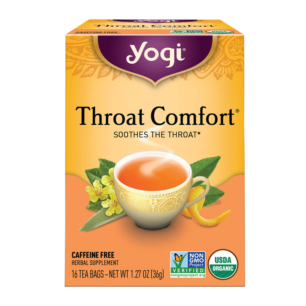 Wholesale Yogi Tea Throat Comfort 16 Ct Box-6ct Case Bulk