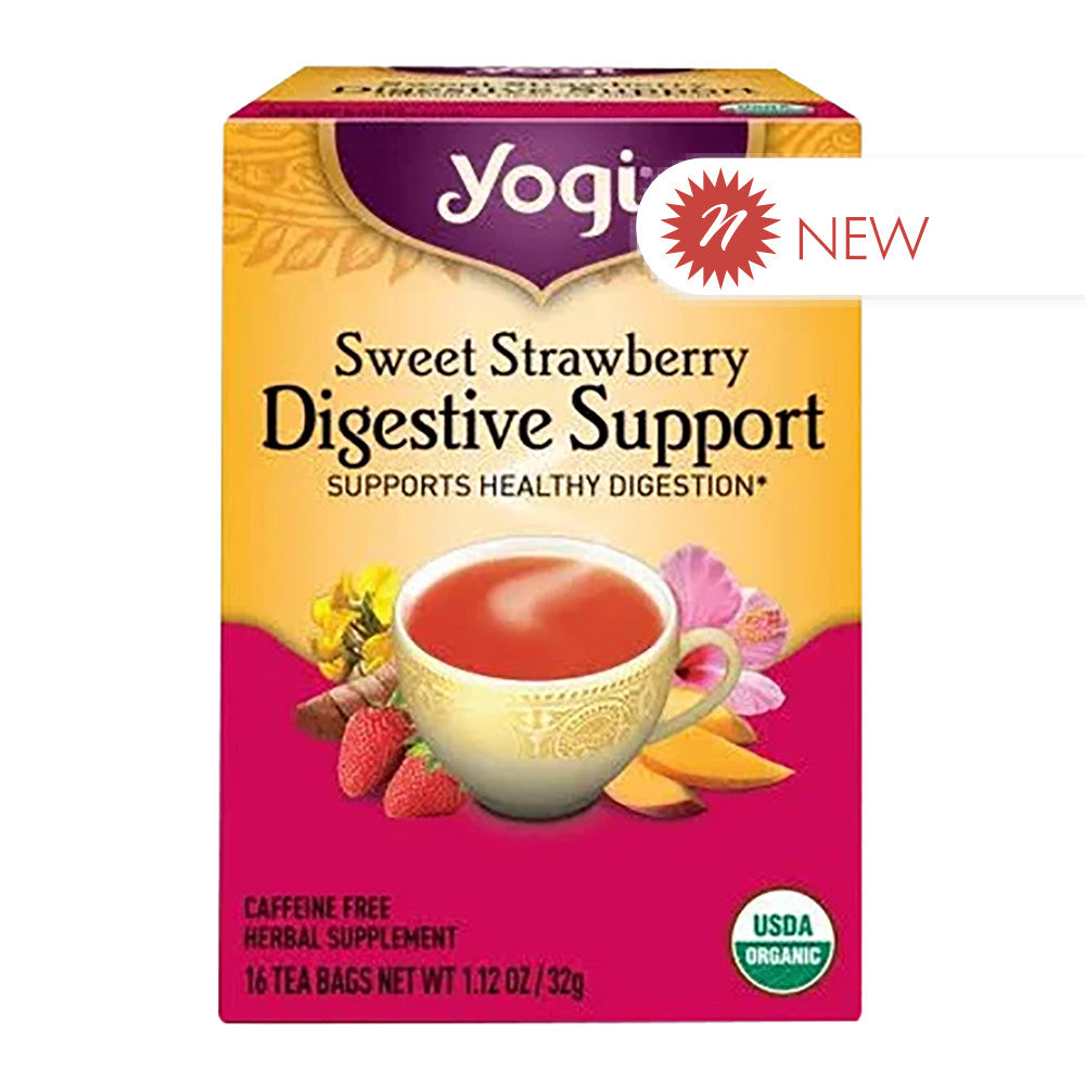 Wholesale Yogi Tea Sweet Strawberry Digestive Support 16 Ct Box- Bulk