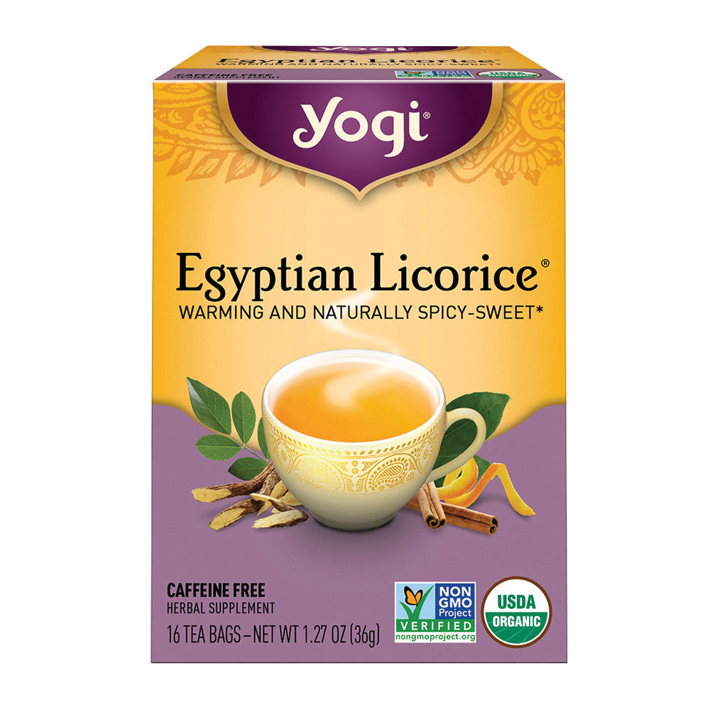 Wholesale Yogi Tea Egyptian Licorice 16 Ct Box-6ct Case Bulk