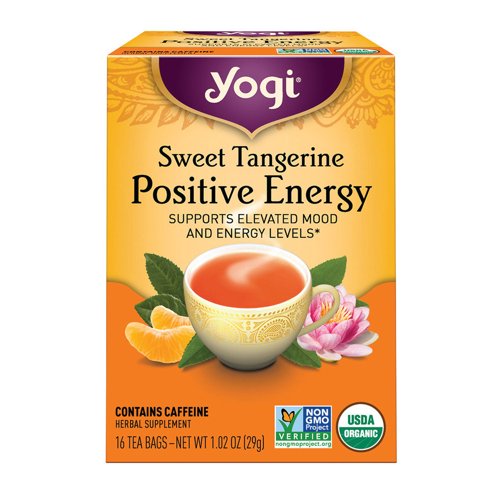 Wholesale Yogi Tea Sweet Tangerine Positive Energy 16 Ct Box-6ct Case Bulk