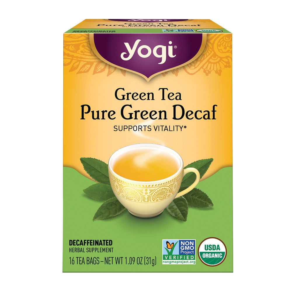 Wholesale Yogi Tea Decaf Green Pure Green 16 Ct Box-6ct Case Bulk