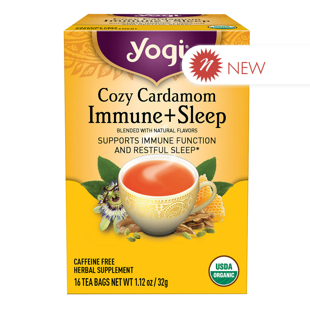 Wholesale Yogi Tea - Cozy Cardamom Immune + Sleep 16Ct- Bulk
