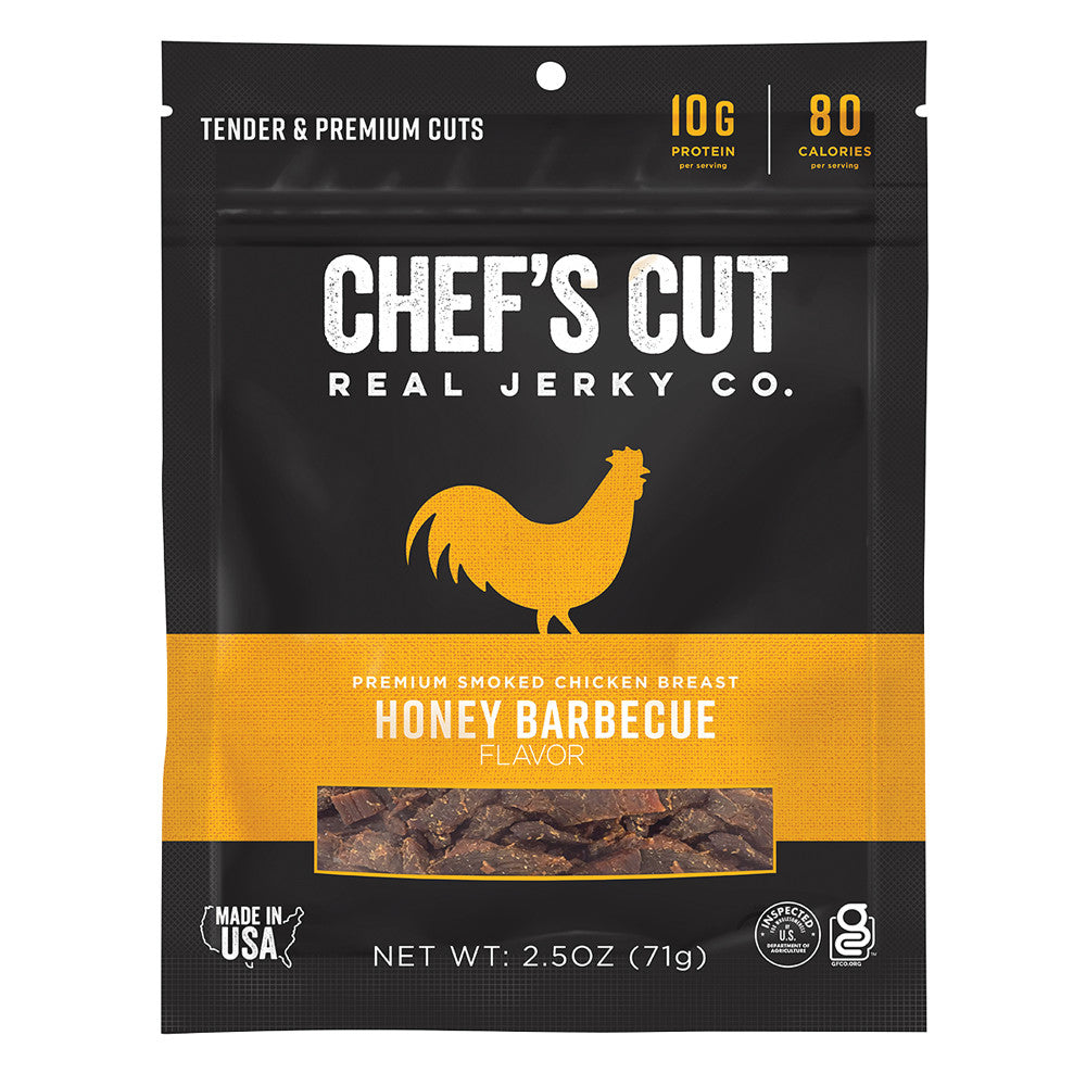 Wholesale Chef'S Cut Honey Bbq Chicken Jerky 2.5 Oz Bag-8ct Case Bulk