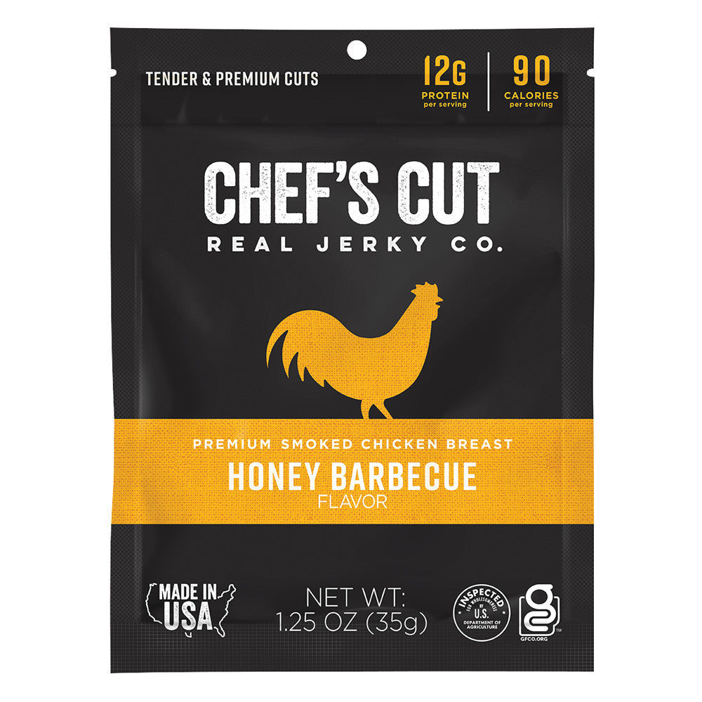 Wholesale Chef'S Cut Honey Bbq Chicken Jerky 1.25 Oz Bag-12ct Case Bulk