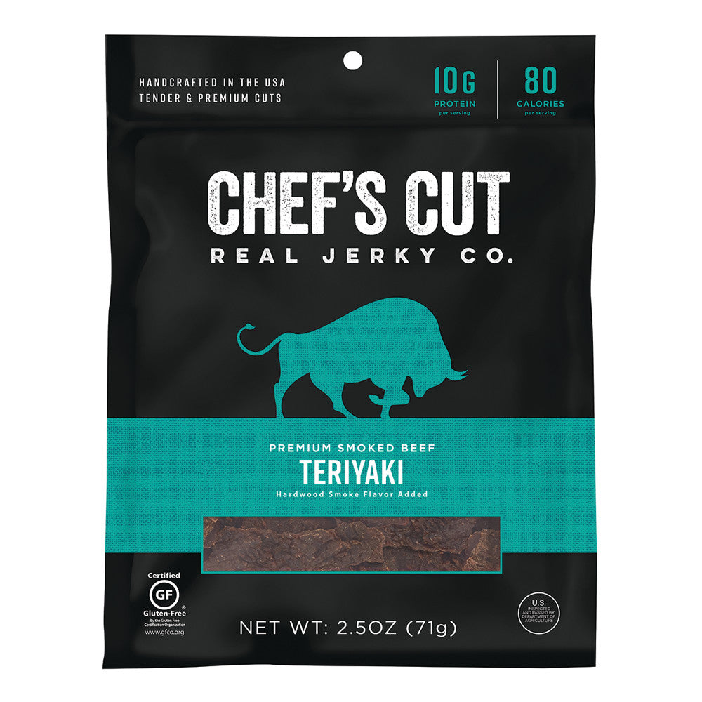 Chef'S Cut Asian Teriyaki Steak Jerky 2.5 Oz Bag