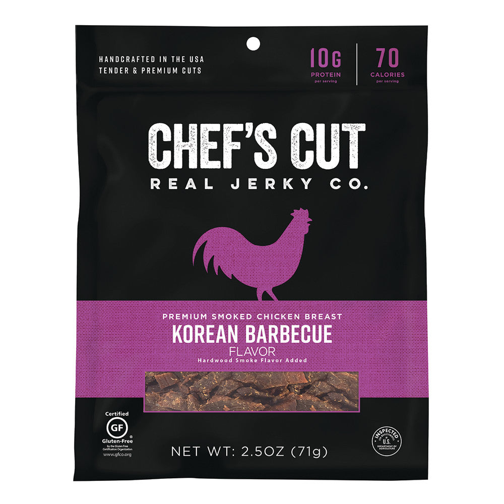 Wholesale Chef'S Cut Korean Bbq Chicken Jerky 2.5 Oz Bag- Bulk