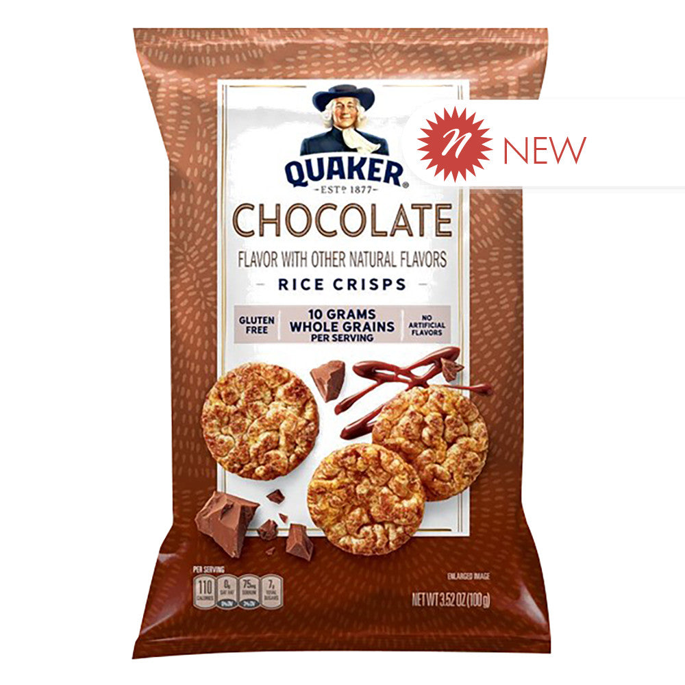 Wholesale Quaker - Popped Rice Crisp Chocolate - 3.52Oz- Bulk