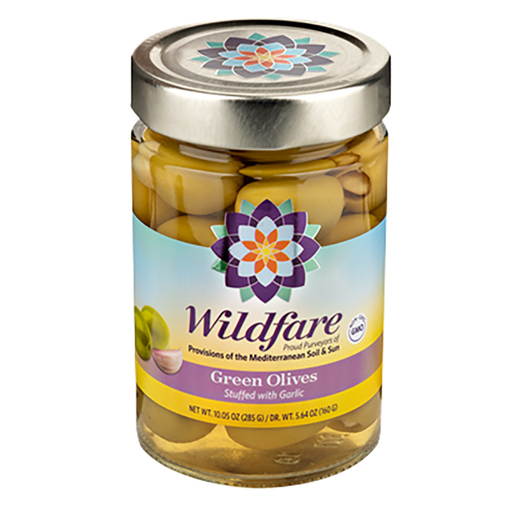 Wholesale Wildfare Stuffed Green Olives With Garlic 10.05 Oz Jar-6ct Case Bulk