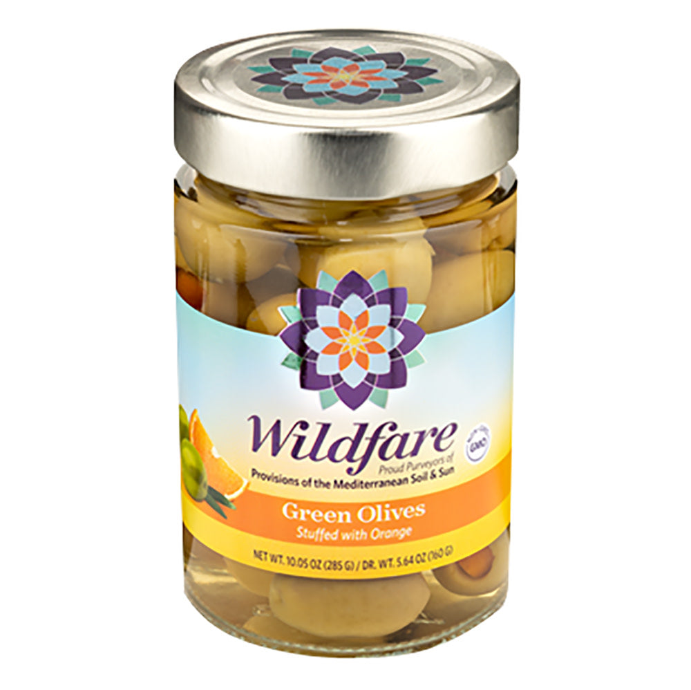 Wholesale Wildfare Stuffed Green Olives With Orange 10.05 Oz Jar-6ct Case Bulk