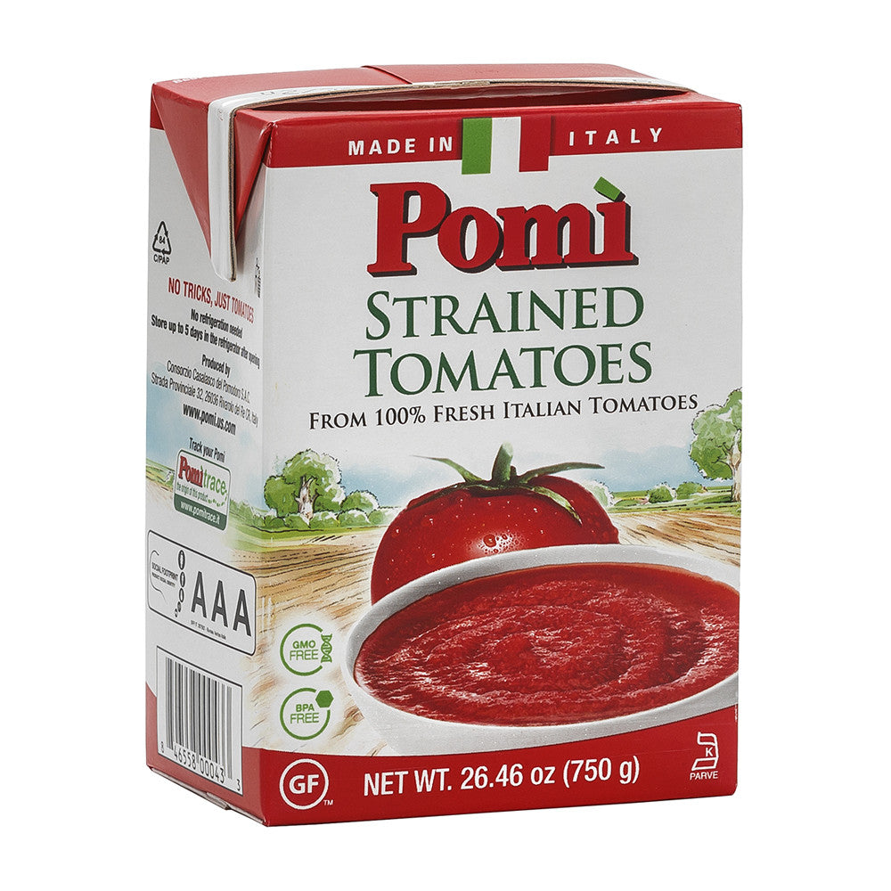 Wholesale Pomi Strained Tomatoes 26.46 Oz Box- Bulk