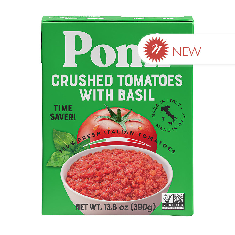 Wholesale Pomi Crushed Tomatoes With Basil 13.8 Oz Box- Bulk
