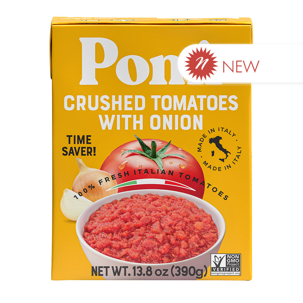 Wholesale Pomi Crushed Tomatoes With Onion 13.8 Oz Box- Bulk