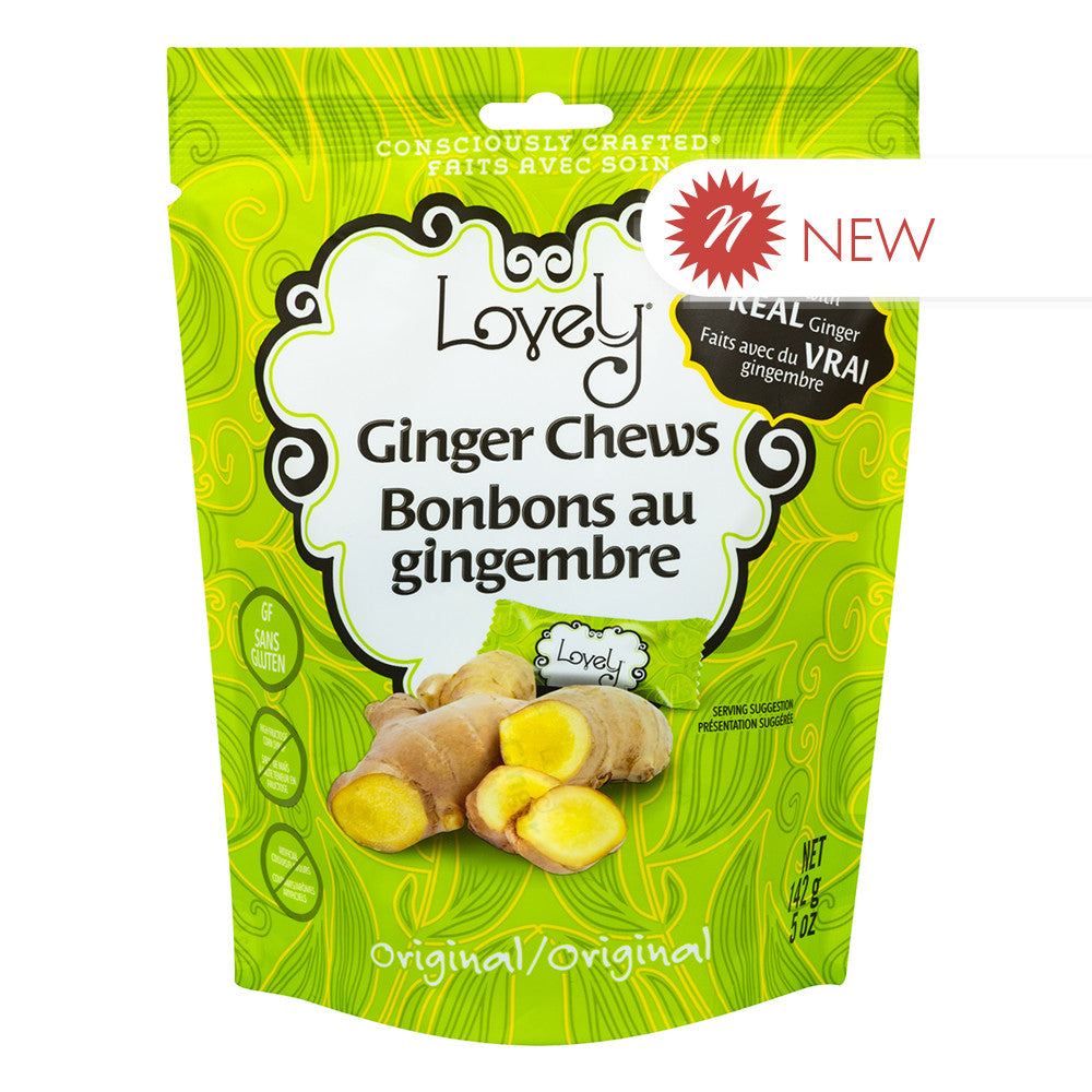 Wholesale Lovely Candy - Ginger Chews - Original - 5Oz- Bulk