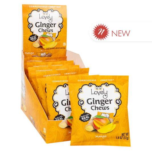 Wholesale Lovely Candy - Ginger Chew Mango - 1.8Oz- Bulk