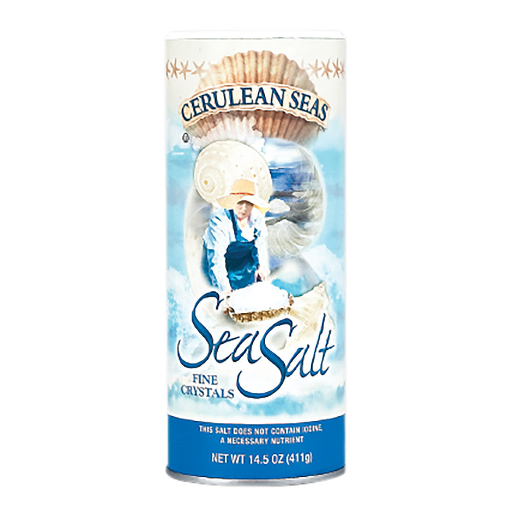 Cerulean Seas Fine Sea Salt 14.5 Oz Canister